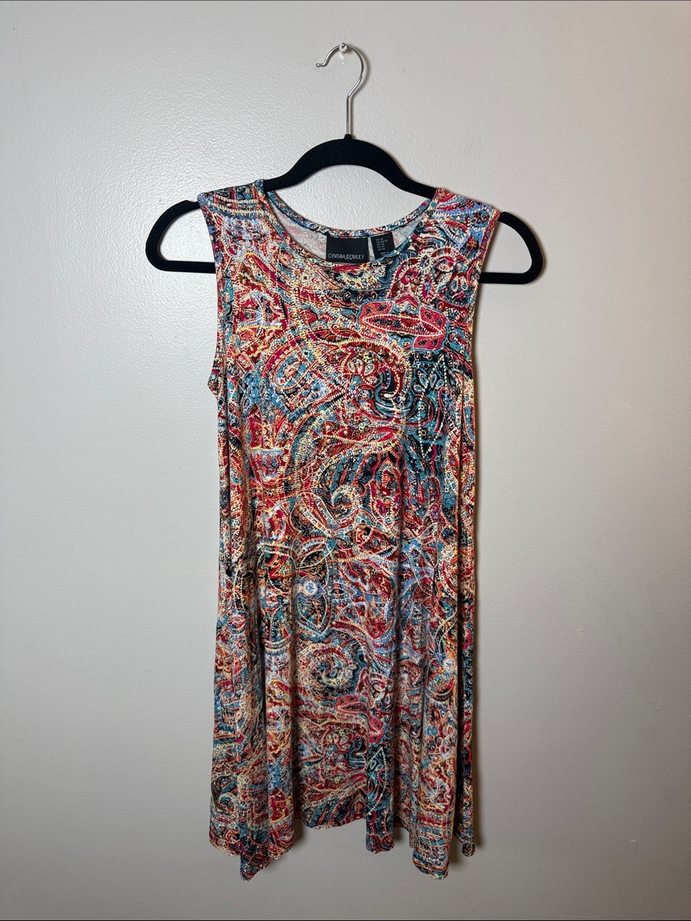 Cynthia Rowley Multicolor Paisley Dress Sleeveless Size XS